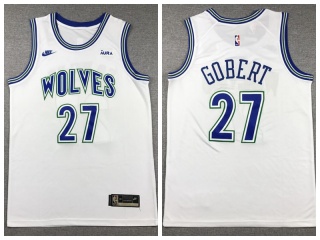 Minnesota Timberwolves #27 Rudy Gobert Classic Jersey White