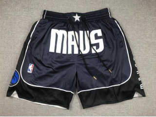 Dallas Mavericks MAVS Throwback Shorts Navy Blue   