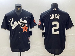 Houston Astros #2 Jack Cactus Jack HBCU Classic Jersey Black