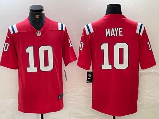 New England Patriots #10 Drake Maye Limited Jersey Red