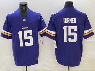 Minnesota Vikings #15 Dallas Turner Limited Jersey Purple