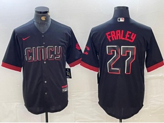 Nike Cincinnati Reds #27 Jake Fraley City Connect Jersey Black