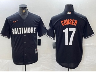 Baltimore Orioles #17 Colton Cowser City Connect Cool Base Jersey Black