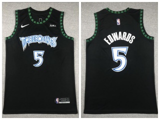 Minnesota Timberwolves #5 Anthony Edwards Classic Jersey Black