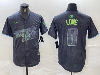 Nike Tampa Bay Rays #8 Josh Lowe 2024 City Connect Jersey Charcoal