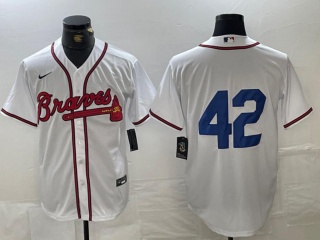 Atlanta Braves #42 Jersey White