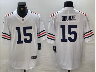 Chicago Bears #15 Rome Odunze100th Limited Jersey White 