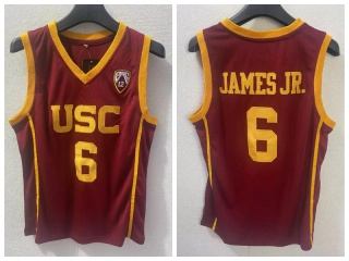 USC Trojans #6 Bronny James Baksetball Jersey Red