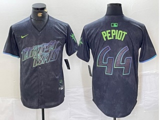 Nike Tampa Bay Rays #44 Ryan Pepiot 2024 City Connect Jersey Charcoal