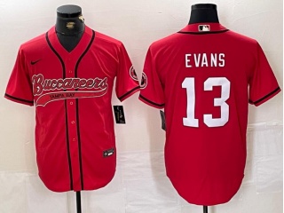Tampa Bay Buccaneers #13 Mike Evans Baseball Jersey Red