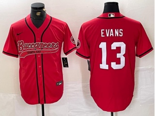 Tampa Bay Buccaneers #13 Mike Evans Baseball Jersey Red 