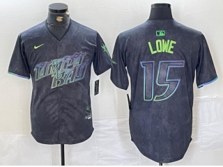 Nike Tampa Bay Rays #15 Josh Lowe 2024 City Connect Jersey Charcoal