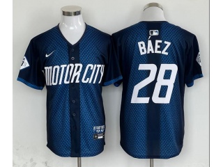 Detroit Tigers #28 Javier Baez 2024 City Connect Jersey Blue