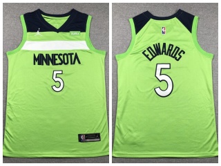 Minnesota Timberwolves #5 Anthony Edwards Jersey Green