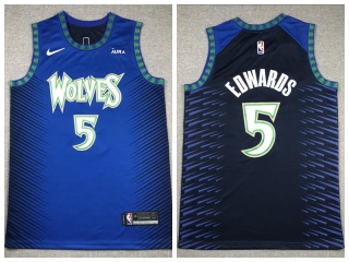 Minnesota Timberwolves #5 Anthony Edwards 2021-2022 City Jersey Blue