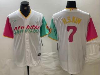 San Diego Padres #7 Ha-Seong Kim City Cool Base Jersey White