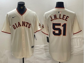 San Francisco Giants #51 Jung Hoo Lee J.H.LEE Cool Base Jersey Cream