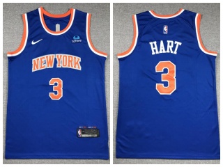 New York Knicks #3 Josh Hart Jersey Blue