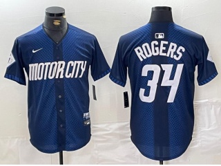 Detroit Tigers #34 Jake Rogers 2024 City Connect Jersey Blue