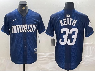 Detroit Tigers #33 Colt Keith 2024 City Connect Jersey Blue
