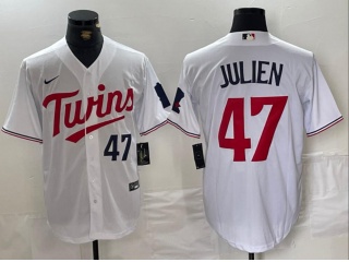 Minnesota Twins #47 Edouard Julien Limited Player Jersey White