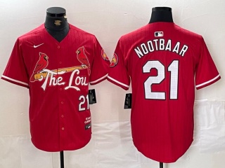 St. Louis Cardinals #21 Lars Nootbaar 2024 City Connect Limited Player Jersey Red