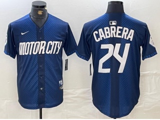 Detroit Tigers #24 Miguel Cabrera 2024 City Connect Jersey Blue