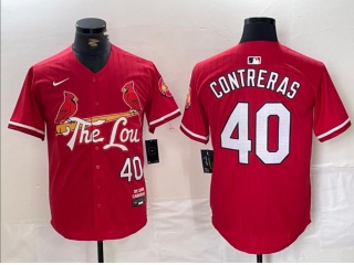 St. Louis Cardinals #40 Willson Contreras 2024 City Connect Limited Player Jersey Red
