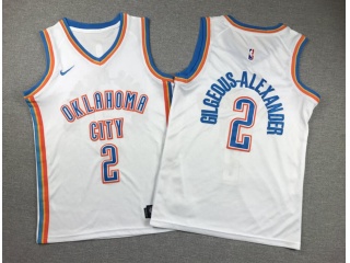 Youth Oklahoma City Thunder #2 Gilgeous-Alexander Jersey White