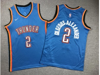 Youth Oklahoma City Thunder #2 Gilgeous-Alexander Jersey Blue