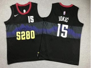 Youth Denver Nuggets #15 Nikola Jokic 2024 City Jersey Black