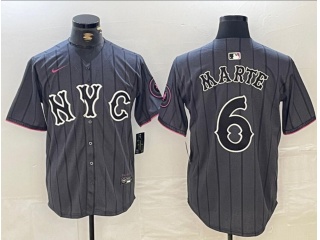 New York Mets #6 Starling Marte 2024 City Connect Jerseys Black