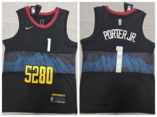 Denver Nuggets #1 Michael Porter Jr. 2024 City Jersey Black