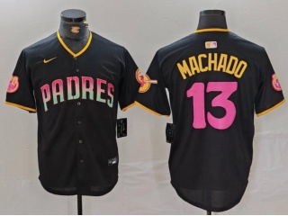 San Diego Padres #13 Manny Machado City Connect Jersey Black/Fade