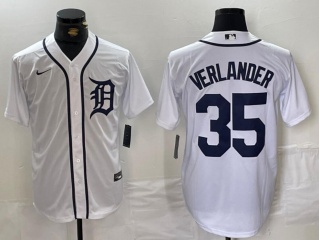 Detroit Tigers #35 Justin Verlander Cool Base Jersey White