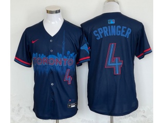 Toronto Blue Jays #4 George Springer City Connect Limited Players Jersey Blue