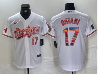 Los Angeles Dodgers #17 Shohei Ohtani Mexico Numbers Limited Players Jersey White