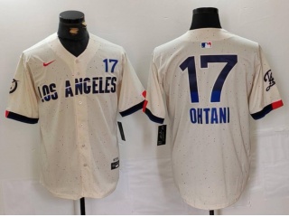 Los Angeles Dodgers #17 Shohei Ohtani City Connect Limited Players Jersey White