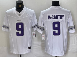 Minnesota Vikings #9 J.J. McCarthy Vapor F.U.S.E Limited Jersey White