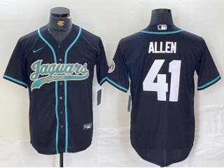 Jacksonville Jaguars #41 Josh Allen Baseball Jersey Black