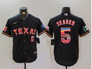 Texas Rangers #5 Corey Seager Mexico Limited Players Jersey Black