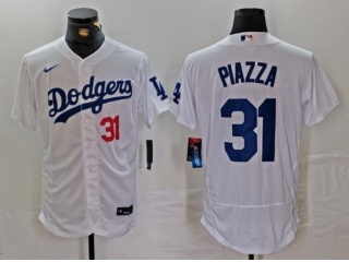 Los Angeles Dodgers #31 Mike Piazza Flexbase Jersey White