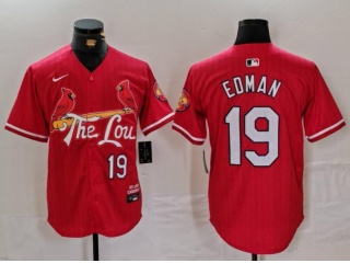 St. Louis Cardinals #19 Tommy Edman 2024 City Connect Limited Player Jersey Red