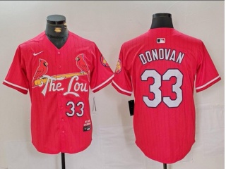 St. Louis Cardinals #33 Brendan Donovan 2024 City Connect Limited Player Jersey Red