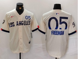 Los Angeles Dodgers #5 Freddie Freeman City Connect Limited Players Jersey White