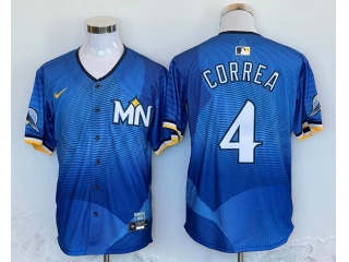 Minnesota Twins #4 Carlos Correa city Connect Jersey Blue