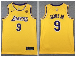 Los Angeles Lakers #9 Bronny James Jr. Jersey Yellow