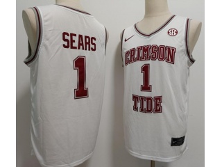 Alabama Crimson Tide #1 Mark Sears Basketball Jersey White