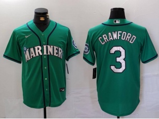 Seattle Mariners #3 J.P. Crawford Cool Base Jersey Green