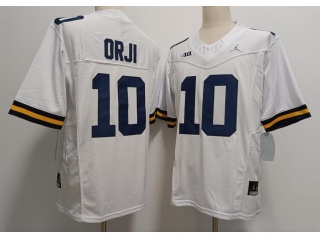 Michigan Wolverines #10 Alex Orji Limited Jersey White